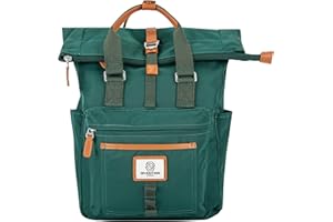 SEVENTEEN LONDON – Modern Cycling 'Canary Wharf' Fold Roll Top Backpack in a Classic Slim Urban Design – Fits Laptops up to 15"