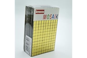 Armena 2600515g Glasmosaik Gold Spiegelglasmosaik für Kunst und Kraft selbstklebendes Mosaik 5x5mm Stärke 1.5mm 18 Matte insgesamt 2880 Stück, 5 x 5 mm