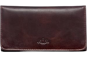 SID & VAIN Piórnik LULU średni piórnik, prawdziwa skóra, do pisania, prawdziwa skóra, kobiety, mężczyźni, unisex, brązowy, Brązowy-koniak, Unisex-Adults, Torba