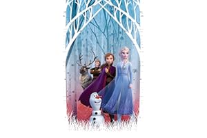 AG Design ELSA mit Freunden im Herbstwald, Frozen 2, Disney, Vorhänge, 140 x 245 cm, 1 Teil, für Kinderzimmer, FCS L 7165