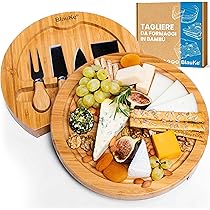 Tagliere raschia formaggio in legno e acciaio inox Boska Amigo 22 cm