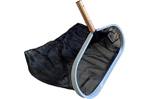 HAPPY HOT TUBS Happy Heavy Duty Aluminium Deep Metal Swimming Pool Net Leaf Skimmer for Cleaning Leaves and Debris