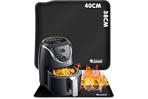 ZJTAPE Alfombrilla Resistente al Calor para Freidora de Aire, 40x38cm Alfombrillas de Silicona ignífugas, Encimeras de cocina, Heat Resistant Mat para Microondas, Cafetera