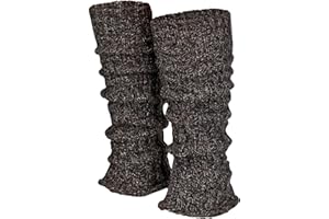 Piarini 1 para grubych mankietów damskich na nogi – ciepłe zimowe getry na nogi z wełny – wielokolorowe, niebieskie, szare, różowe, rozmiar uniwersalny