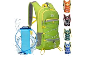 WLZP Mochila de hidratación con 2L Bolsa de Agua, Impermeable y Transpirable Vejiga de Agua Mochila el esquí, Funcionamiento, Senderismo, Ciclismo