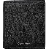 Calvin Klein FOIL EMBOSS SLIM TRIFOLD W/COIN Erkek C&uuml;zdan Black OS