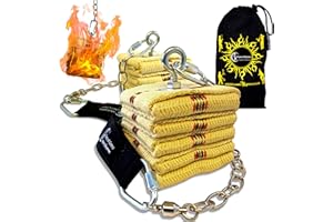 Flames N Games Pro CATHEDRAL XL kevlar Fire Poi Set + Travel Bag (Cathedral XL)