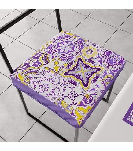 Cuscino Sedia Universale Cotone Lavabile Coprisedia Morbido Fiori Farfalla 100 Made In Italy Marrone 49448851