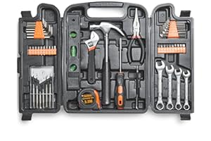 VonHaus Household Tool Kit - 53pc Tool Kit for Beginners - Includes Precision Screwdrivers, Claw Hammer, Pliers, Hex Keys, 20 Bits & More - Home Tool Kit with Hand Tools in Carry Case