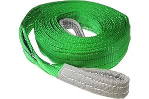 ‎DESERT FOX WINCH Stabiler Schwerlast Hebegurt WLL 2 T Bruchlast 14 T für Bergung Abschleppseil Abschleppgurt Offroad 6m entspricht der EN 1492-1