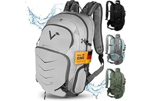 ‎VALKENTAL Valkental - Innovativer Rucksack mit perfekter Aufteilung (22L) Erweiterbares Volumen (Kein Schwitzen) Wanderrucksack, Trekkingrucksack, Fahrradrucksack & Outdoor Rucksack - Wasserfest & Reflektierend