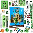 Minecraft Advent Calendar 2024 for Kids and Teenagers, Stationery, Notebooks, Stickers, Badges Advent Calendars for Kids (Blue/Green)