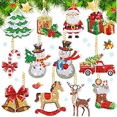 BETESSIN 38Pcs Diamond Painting Weihnachten Anhänger Diamant Malerei Weihnachtsdeko