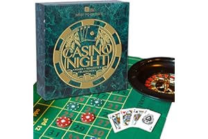 TALKING TABLES Jeu Soirée | Organisez votre propre soirée jeux | Poker, Blackjack, Roulette | Pour adultes, après les dîners, casino party, Noël, cadeau