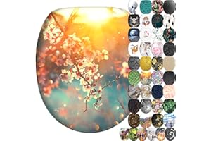 Sanilo Deska sedesowa wolnoopadająca, wiele nowych desek sedesowych do wyboru, wysokiej jakości powierzchnia, łatwy montaż, stabilne zawiasy (kwiat wiśni)