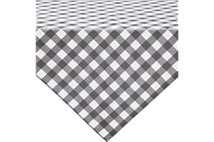 ‎REDBEST REDBEST Tischdecke, Mitteldecke Landhaus karo Nashville grau Größe 100x100 cm - strapazierstark, langlebig, glattes Gewebe, mit Kuvertsaum (weitere Farben, Größen)