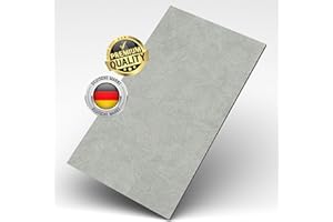 AS Country Stone Wandpaneele in Marmoroptik - 60x120 cm | PVC Wandverkleidung mit echtem Quarz und Steinmehl für Küche, Bad & mehr | Küchenrückwand Platte Wandpaneel | Concrete Light