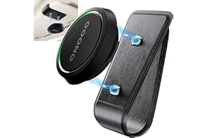 ‎MYLOVETIME mylovetime Magnetische Ooono 2 Halterung, Sonnenblende Auto Halterung Kompatibel mit Ooono Co Driver No2, Halter für oono Blitzerwarner mit eingebauten Magneten und PU Leder Schwarz
