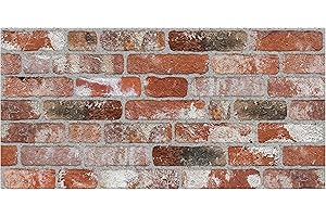 IZODEKOR Revestimiento de pared 3D de poliestireno, aspecto de piedra, para salpicadero de cocina, baño, balcón, dormitorio, salón y terraza, rojizo, marrón y blanco (Alter Tempel)