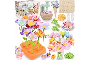 Tailmei Flower Craft Kit for Girls - Build Artificial Flower Bouquet Toys, Ages 3-12
