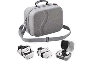 LXFEIFANTECH Große Tragetasche für Meta Quest 3S, Hartschalen-Reisetasche, kompatibel mit BOBOVR S3 Pro/Kiwi Akku-Kopfgurt, Oculus Quest 3S Controller und Zubehör