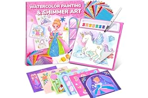 JoyCat Malen mit Wassermalbüchern, Kunst- und Bastelaktivität, Prinzessinnen-Kunst ohne Kleckern für Kinder im Alter von 4–8 Jahren, kreative DIY-Aktivität, Geschenke für Mädchen und Jungen