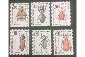 des Livres Express. 1982 Collection Timbre taxe N 103 à 108 Neuf**. Timbre de France Authentique. Insectes