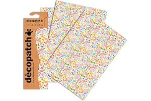 Décopatch C732O - Une pochette de 3 feuilles de papier imprimé 30x40 cm, Bonbons