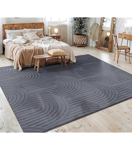 Elle Decoration Panglao Modern hoogpolig tapijt, woonkamertapijt, wollig, hoog-laag Skandi, boho-stijl golven, voor woonkamer, slaapkamer, keuken, hal, crèmebeige, 160 x 230 cm