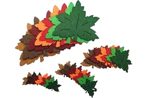 PETRA'S BASTEL NEWS Petra's Bastel-News 56-teiliges Streudeko-Set Ahornblätter Herbst bestehend aus 4 verschiedenen Größen in 7 Farben Filz, Fliz, bunt, 18 x 12 x 3 cm