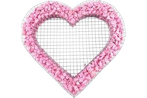 ‎GARTENWELT RIEGELSBERGER Gartenwelt Riegelsberger Herz Gitter mit bunten Steinen Fuchsia für Allerheiligen Grabschmuck Herz-Gitter Grabgestaltung Grabdeko Pflanzschale Herzgitter