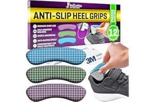 BALLOTTE Double Gel Heel Grips for Men and Women - Invisible Extra Sticky Heel Protectors, Heel Grips for Ladies Shoes, High Heels, Courts, Boots, Add Extra Volume (Multicolour Checkered (12 Pack))