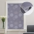 Deco Window Printed Roller Blinds for Windows (132 CM W X 213 CM L, Mineral Grey) Corded Semi Blackout Polyester Curtain Shades UV Protection Sunshade for Home & Office Inside Outside Mount