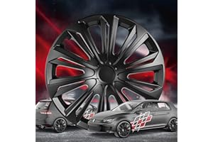 Walser Enjoliveurs de Roues Racer, Mention Très Bien* Ensemble de Quatre enjoliveurs de Roues pour Jantes en Acier 14" Noir