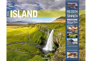 Island Kalender 2026 | Unterwegs zwischen Gletschern und Geysiren | Imposanter Reise-Kalender im großen Querformat (54x42 cm) | Skandinavien