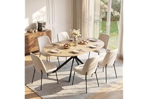 APICIZON Runt utdragbart bord, runt matbord för 4 till 6 personer | Expanderbart matbord, 110–150 x 76 cm, robusta korsade ben, matbord, perfekt för kök och matsal, ek