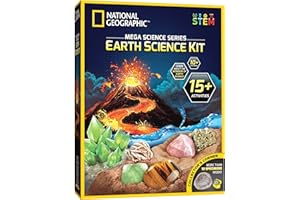 BLUE MARBLE NATIONAL GEOGRAPHIC Earth Science Kit - Over 15 Science Experiments & STEM Activities for Kids, Includes Crystal Growing Kit, Volcano Science Kit