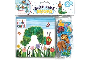 The World of Eric Carle Bath Time Books - Activity Books for kids, Bath book, 6 Padded suction cups, 1 Mesh bag