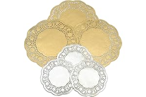 ANTHONY PETERS Craftplay Paper doilies | Gold & silver | 20 gold and 20 silver per pack | Silver 13.5 cm Gold 24 cm diameter