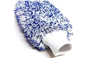 KONGZEE CLEANBOB® Gant de lavage de voiture de qualité supérieure avec microfibre douce et ultra absorbante - Gant de lavage en microfibre pour le nettoyage de la voiture - Éponge de lavage de voiture