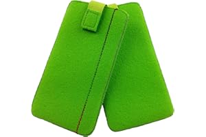 VENETTO Filztasche, Handytasche, Handyhülle, Tasche, Hülle Schutzülle aus Filz für Apple iPhone 6 Plus, 6S Plus, 7 Plus, Sony Xperia Z, Z1, Z2, Z3, Z3+, Z5, Z5 Premium, Samsung Note 1, 2, 3, 4, Samsung Galaxy S6, S6 Edge, S7, S7 Edge, Samsung Galaxy Grand 2, HTC Desire 816, Huawei P7, Wiko Slide, Lenovo Vibe X2, Vibe Z2, Kazam Trooper X5.5, LG G3, LG G4, LG Optimus G Pro, OnePlus One, Universell, handgemacht Grün