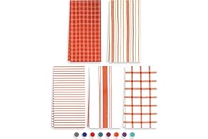 Trade Fountain Tea Towels - Pack of 5 Tea Towels for kitchen Accessories - 50 X 70 CM Kitchen Towels - Extra Absorbent Dish Cloth - Towels for Kitchen Set - Soft Hand Towels - 100% Pure Cotton (Spice)