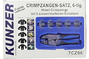 ‎KUNZER Kunzer 7CZ06 Hebelcrimpzange, 6-Teilig mit 5 Auswechselbaren Einsätzen