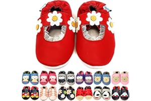 MiniFeet Soft Leather Baby Shoes - Buy 4 Pairs & GET 1 of Them for Free ! - Toddler Shoes - Baby Girl Shoes - Baby Boy Shoes - 0-6 Months to 4-5 Years
