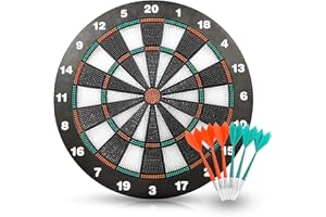 Wuudi Fléchettes à Pointe sécurité Souple et Dart Board by, Cible de fléchettes Professionnel Set Jeux Amusants pour Les Enfants, Les Loisirs Sport Dart Board Tournoi pour Le Bureau