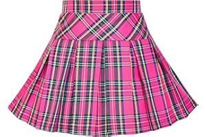 Sunny Fashion Robe Fille Col en v Plissé Ourlet Uniforme Scolaire 6-14 Ans