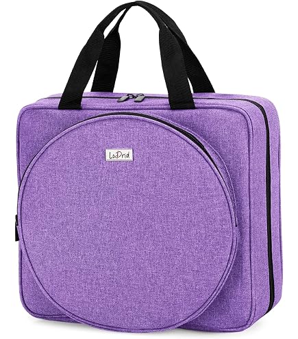 Sac De Rangement Pour Broderie Yarwo - Transport Cerceaux, Fils Et Accessoires - Nylon Résistant, Poche Multiple - 38,6x31,5x20 Cm