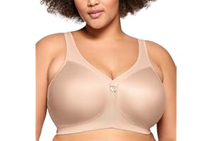 Glamorise Damen Stützender MagicLift-Aktiv-BH biustonosz z pełnym pokryciem, Kawiarnia, 110D
