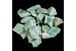 Crocon Green Jade Rough Bulk Natural Stone Raw Gemstone Tumbling Cabbing Polishing Gem Mining Energy Generator Chakra Balancing Reiki And Crystal Healing Good Luck Home Office Decor Weight: 1Lb Approx
