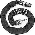 Mata1 Bike Chain Lock, Anti-Theft High Security Chain Bike Lock Bicycle Locker w/ 5-Digit Combination Code, Heavy-Duty Digital Cable Lock for Bicycles, Scooters & Kids Strollers